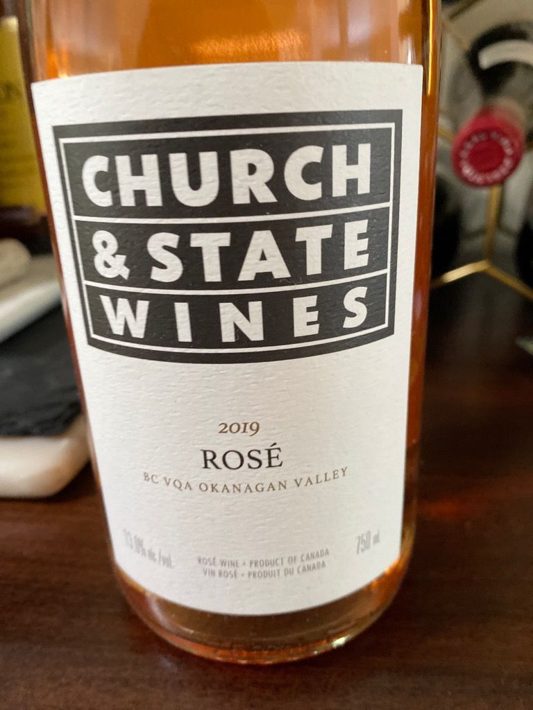 2019 Church & State Wines Rosé, Canada, British Columbia, Okanagan