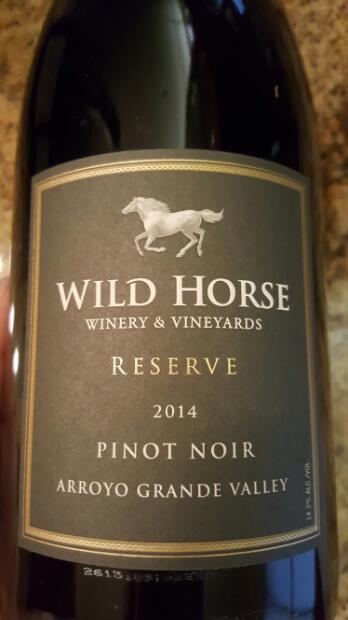 2014 Wild Horse Pinot Noir Reserve, USA, California ...