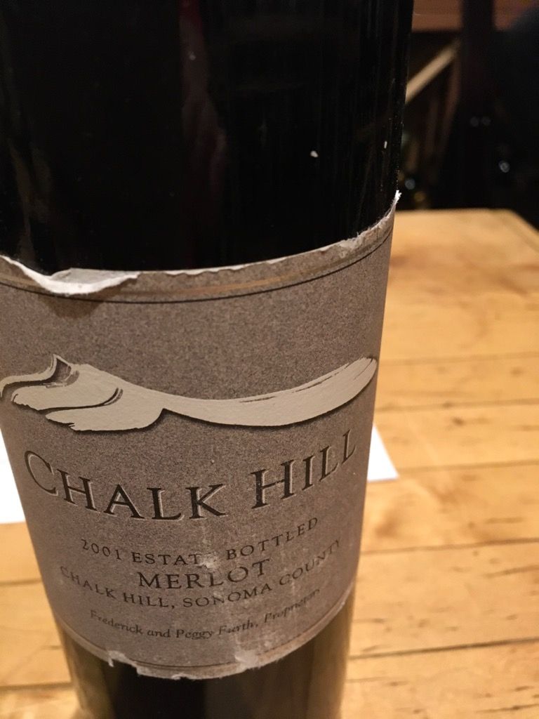 2001 Chalk Hill Merlot, USA, California, Sonoma County, Chalk Hill