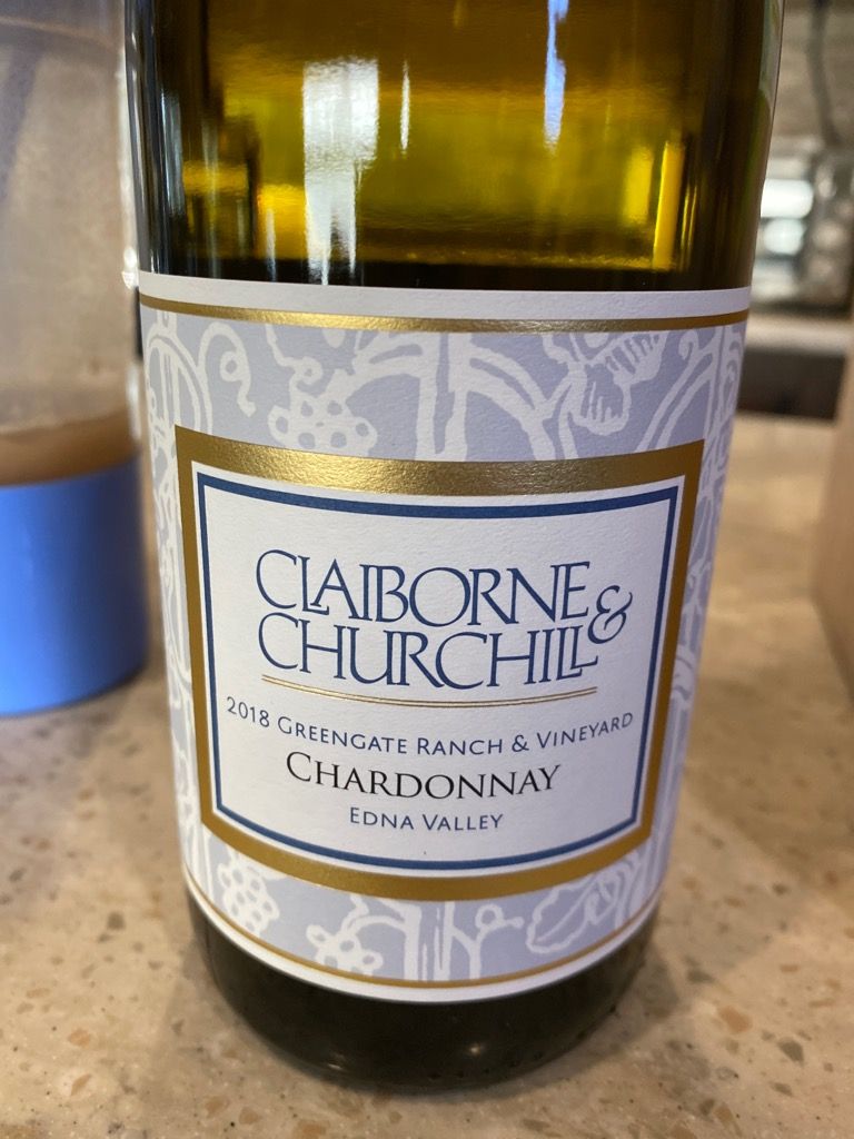 2018 Claiborne and Churchill Chardonnay, USA, California, Central Coast