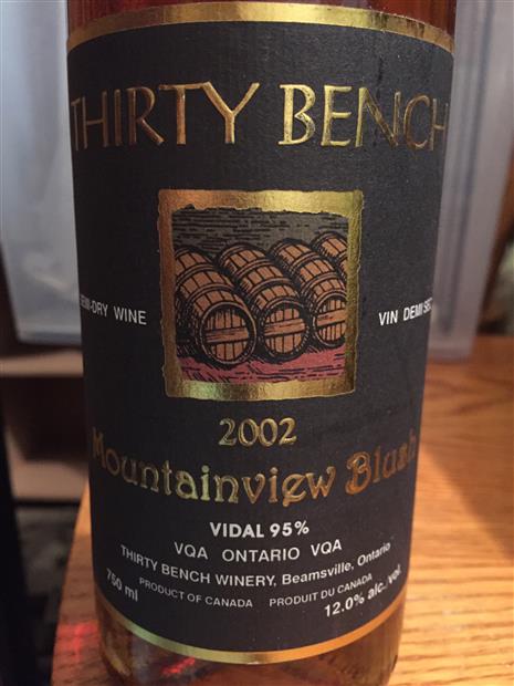2002 Thirty Bench Mountainview Blush Thirty Bench Vineyard Canada
