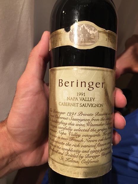 1989 Beringer Vineyards Cabernet Sauvignon Private Reserve