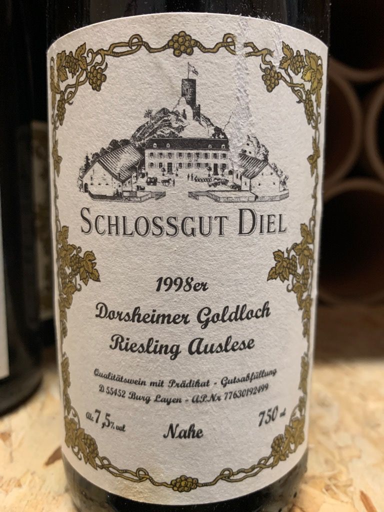 1998 Schlossgut Diel Dorsheimer Goldloch Riesling Auslese