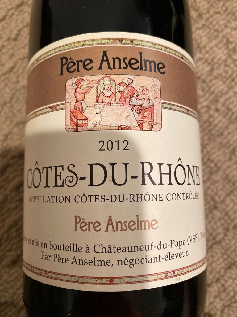 2012 Père Anselme Côtes du Rhône Villages La Fiole, France, Rhône