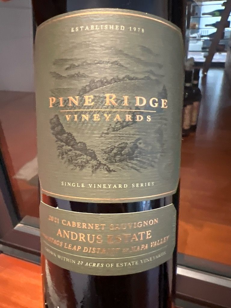 2021 Pine Ridge Vineyards Cabernet Sauvignon Andrus, USA, California ...