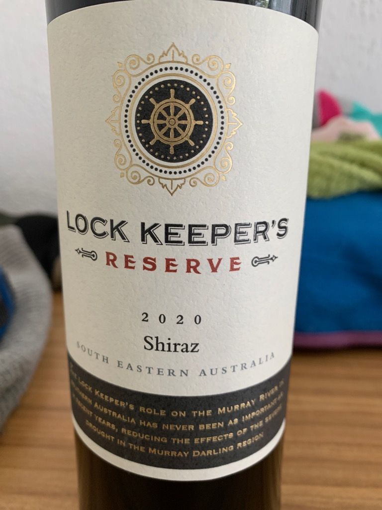 2020 M&S Shiraz Lock Keeper's Reserve, Australia, South Eastern
