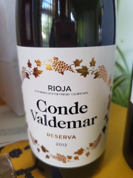 2012 Bodegas Valdemar Rioja Conde De Valdemar Reserva Spain La Rioja 