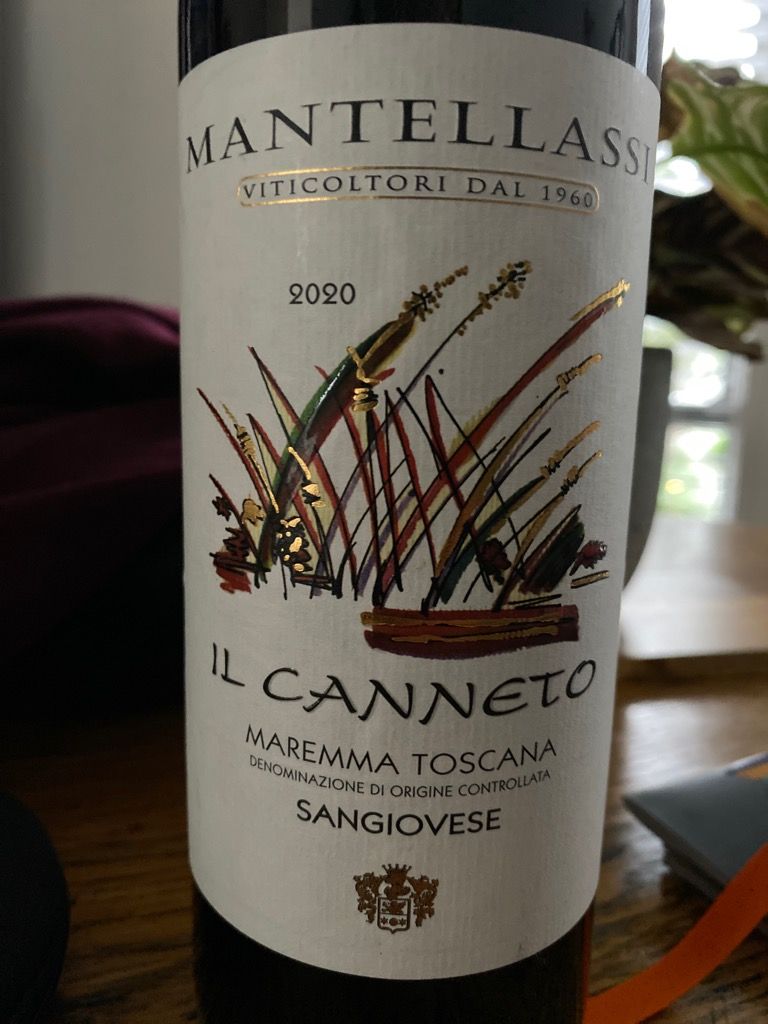 2020 Mantellassi Sangiovese Maremma Toscana, Italy, Tuscany, Maremma ...