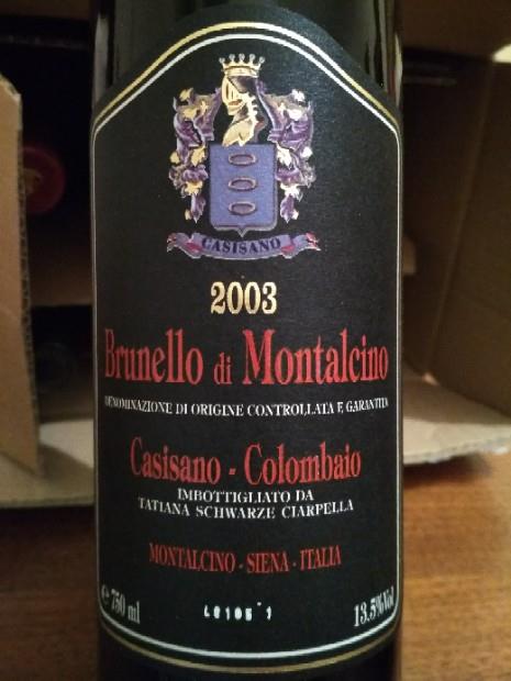 2001 Casisano-Colombaio Brunello di Montalcino - CellarTracker