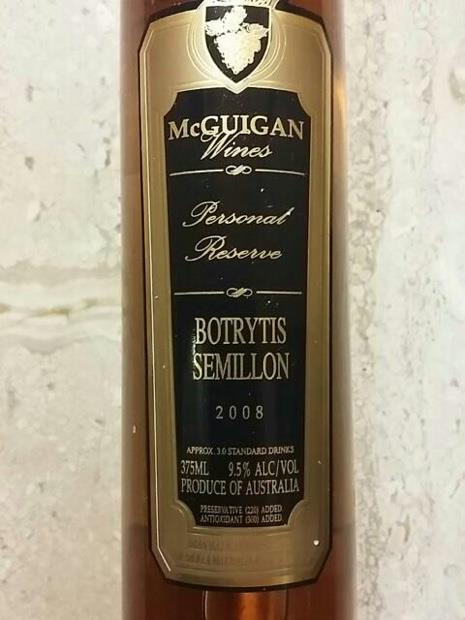 2008 McGuigan Sémillon Botrytis Personal Reserve - CellarTracker