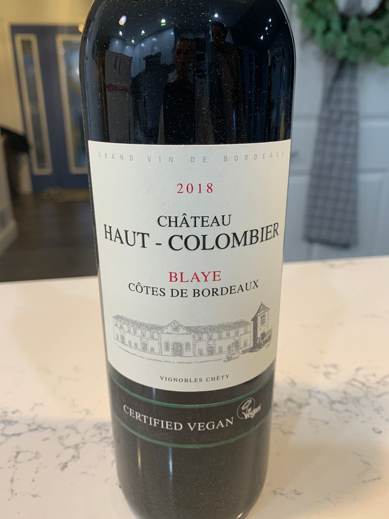 2018 Château HautColombier, France, Bordeaux, Blaye Côtes de Bordeaux