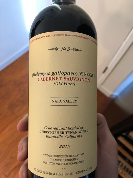 2015 Christopher Tynan Wines Cabernet Sauvignon Old Vines Meleagris ...
