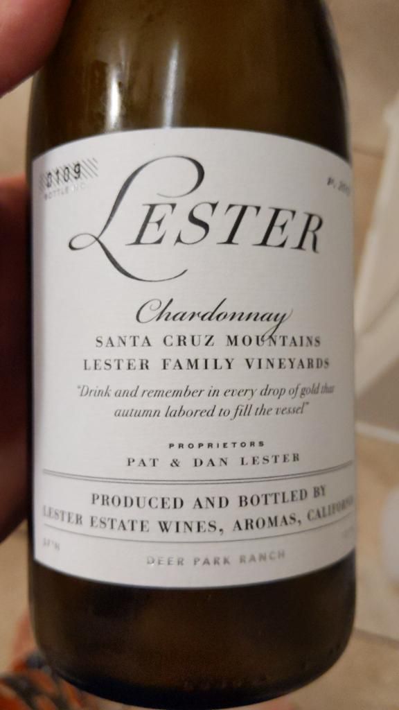 2017 Lester Estate Wines Chardonnay Lester Family Vineyards, USA