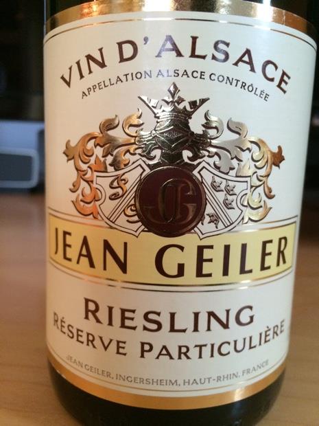 Jean Geiler Riesling R Serve Particuli Re France Alsace Cellartracker