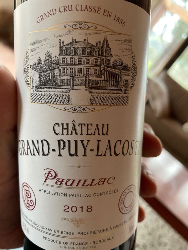 Venlighed ost Ældre 2018 Château Grand-Puy-Lacoste - CellarTracker