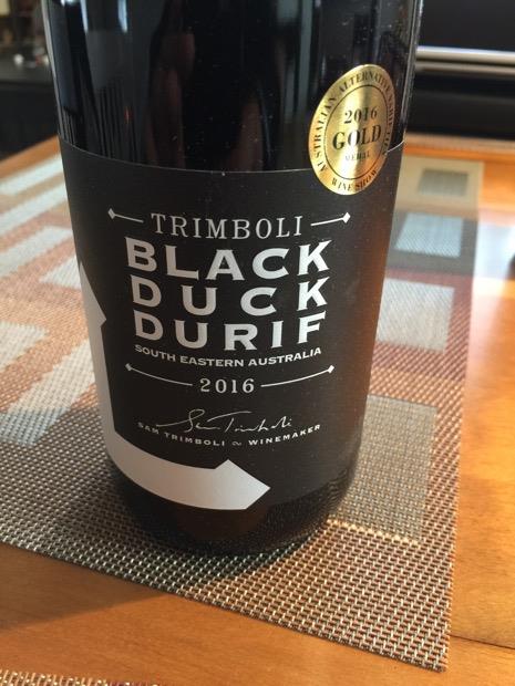 2016 Sam Trimboli Durif Black CellarTracker Duck 