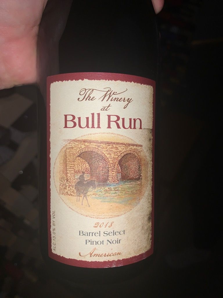 2021 The Winery at Bull Run Pinot Noir, USA, Virginia, Northern Virginia CellarTracker