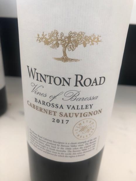 winton road cabernet sauvignon barossa valley wine australia south