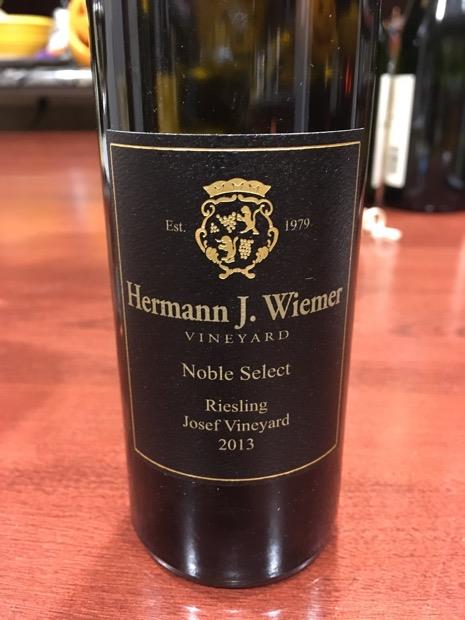 2013 Hermann J. Wiemer Riesling Noble Select Josef Vineyard, USA, New ...