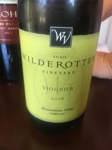 2016 Wilderotter Vineyards Viognier, USA, California, Sierra Foothills ...