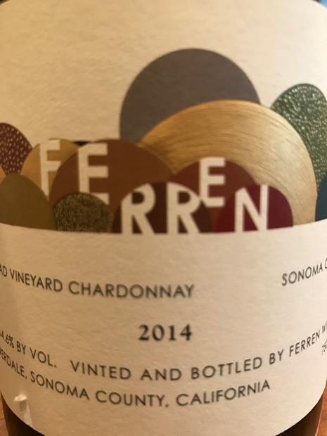 2015 Ferren Wines Chardonnay Frei Road Vineyard, USA, California ...