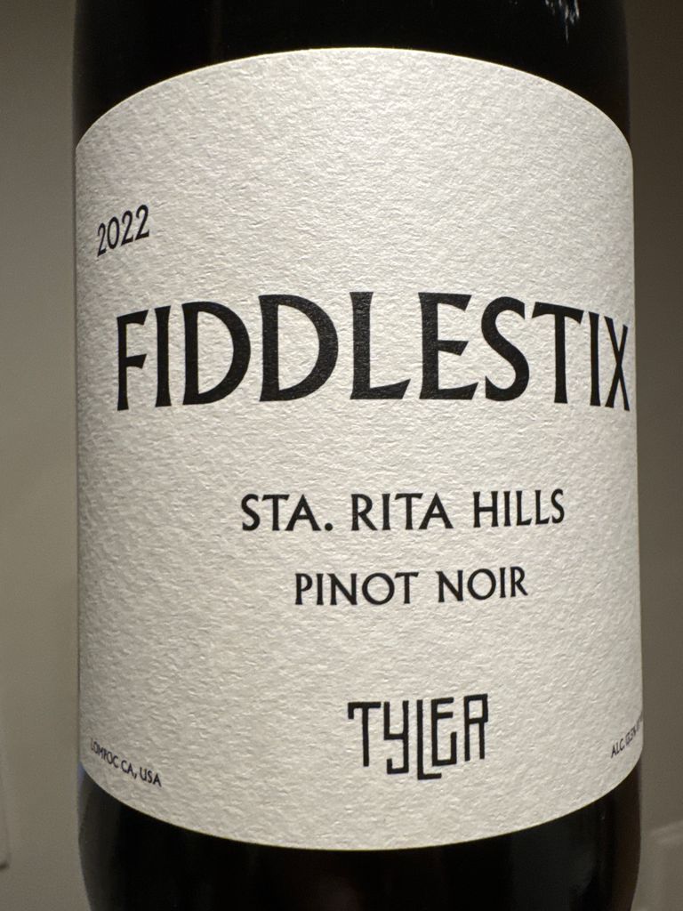 2021 Tyler Pinot Noir Fiddlestix Vineyard - CellarTracker