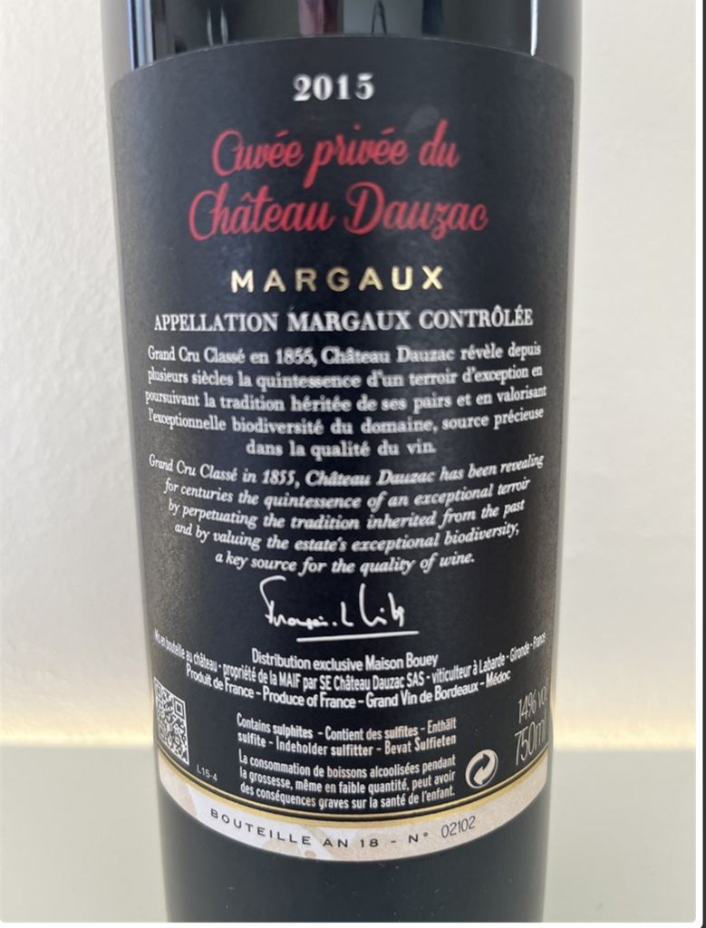 2016 Collection Personnelle Mr. François-L. Vuitton Cuvée privée