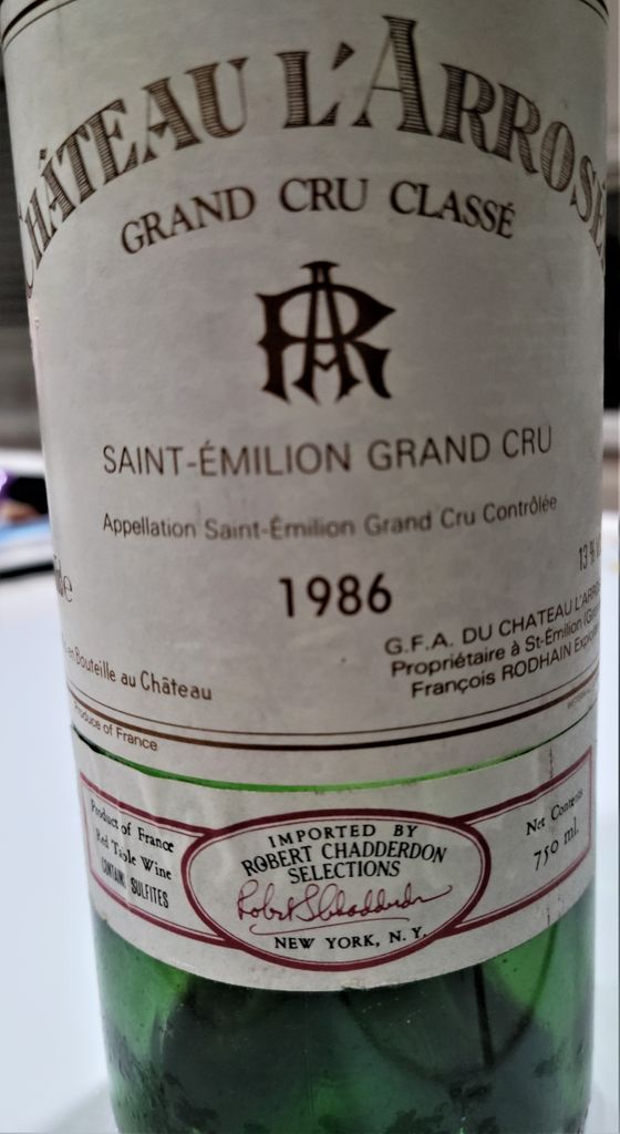 1986 Château L'Arrosée - CellarTracker