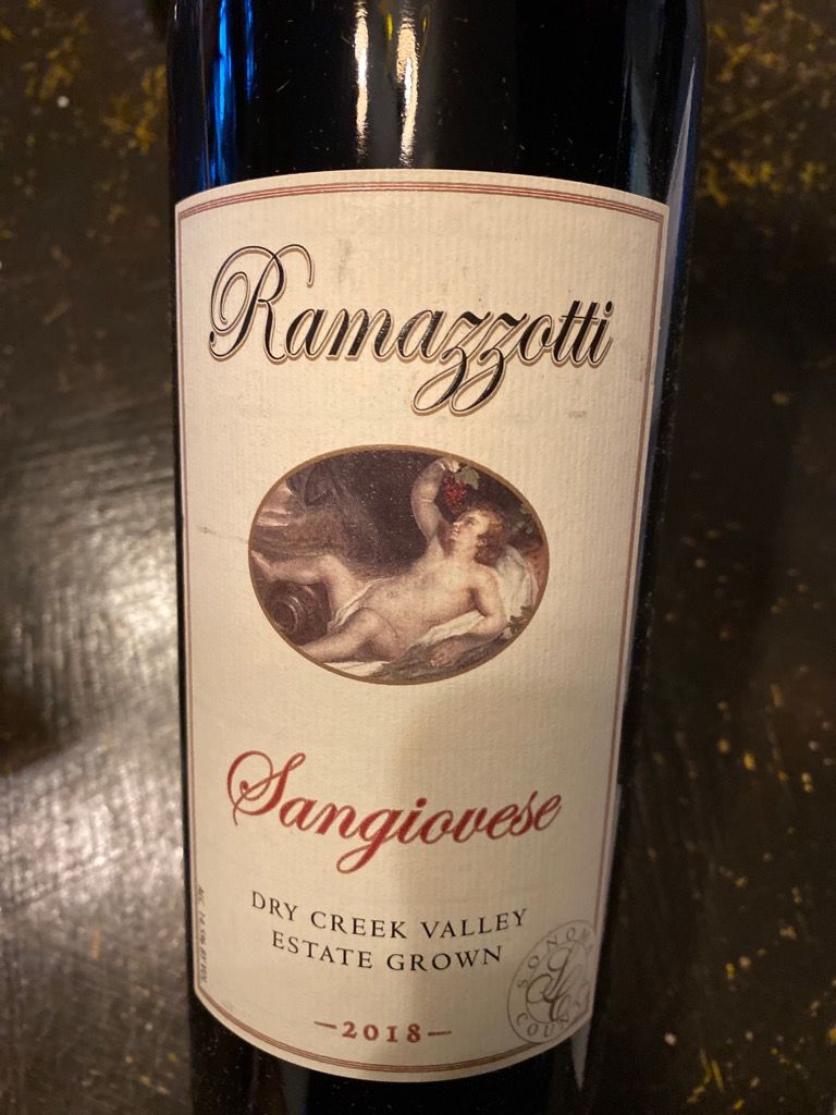 2018 Ramazzotti Wines Sangiovese, USA, California, Sonoma County, Dry