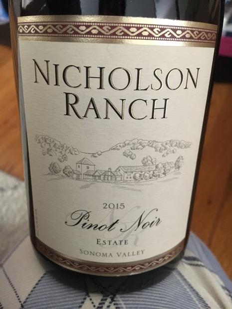 Nicholson Ranch Wine 2015 Nicholson Ranch Pinot Noir, USA, California, Sonoma County, Sonoma ...