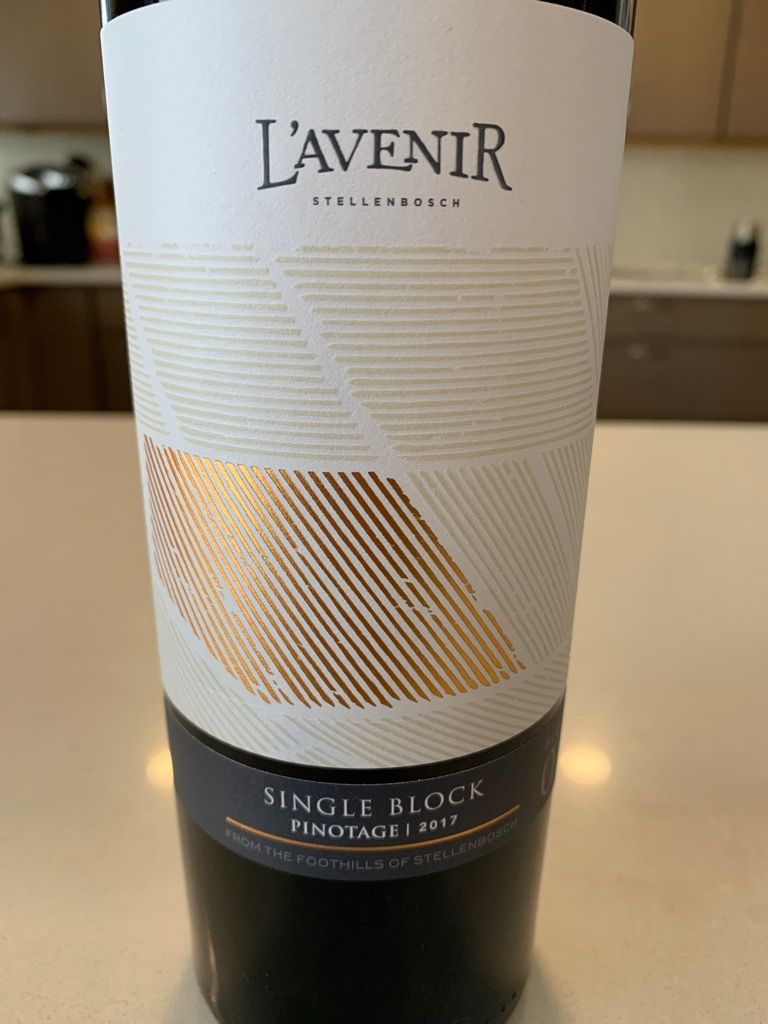 2017 L'Avenir Pinotage Single Block, South Africa, Coastal Region