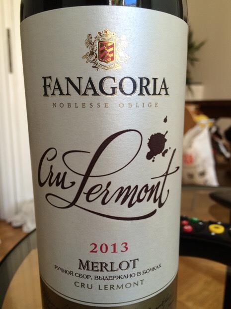 2013 Fanagoria Merlot Cru Lermont Taman Peninsula Russia Taman