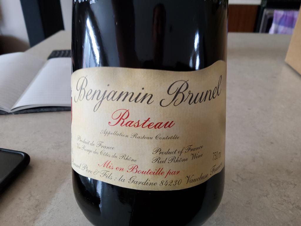 2019 Benjamin Brunel Rasteau, France, Rhône, Southern Rhône, Rasteau ...