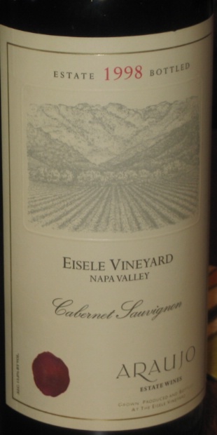 1998 Araujo Estate Cabernet Sauvignon Eisele Vineyard, USA