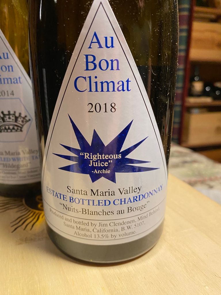 2018 Au Bon Climat Chardonnay Nuits-Blanches au Bouge - CellarTracker