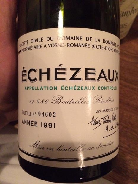 1991 Domaine de la Romanée-Conti Echezeaux - CellarTracker