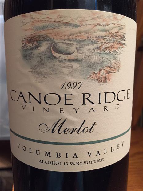 1997 Canoe Ridge Merlot, USA, Washington, Columbia Valley, Horse Heaven ...