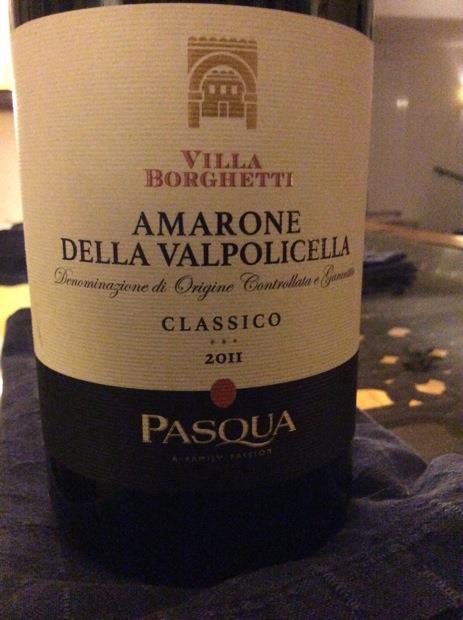ワイン Pasqua Amarone della Valpolicella 2011 2011 Pasqua Amarone della Valpolicella Classico Villa Borghetti