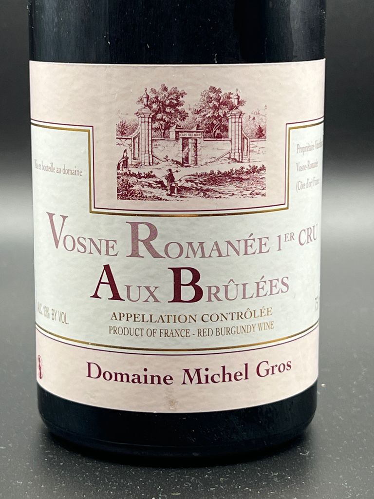 ミッシェルグロ ヴォーヌロマネ1er Cru Aux Brûlées 2012 2012 Domaine Michel Gros Vosne-Romanée 1er Cru Aux Brûlées