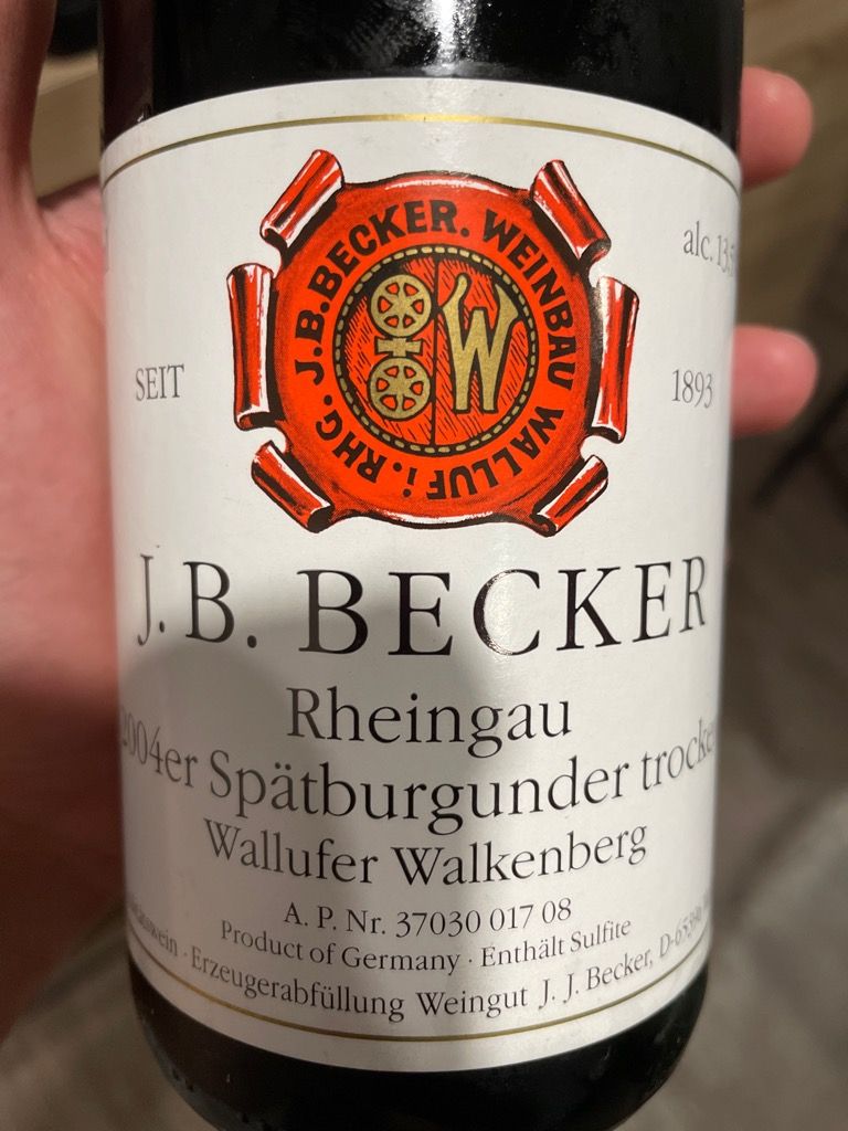 2008 J.B. Becker Wallufer Walkenberg Spätburgunder Trocken, Germany ...