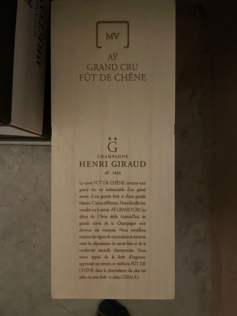 2017 Henri Giraud Champagne Grand Cru Fût de Chêne MV17