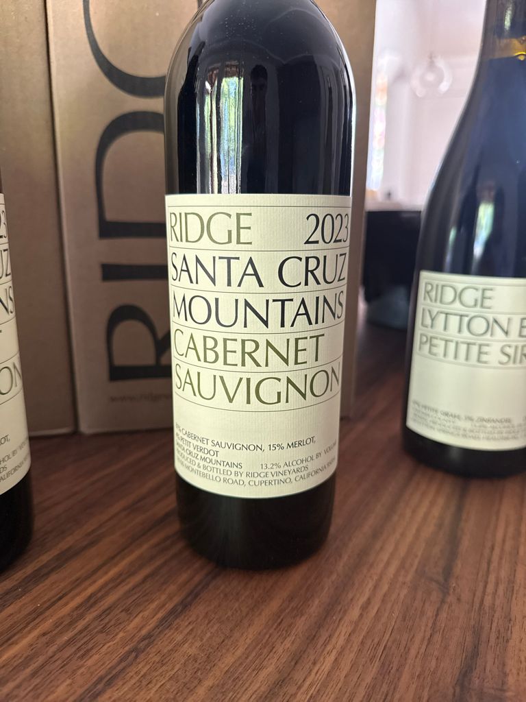 2023 Ridge Cabernet Sauvignon Santa Cruz Mountains - CellarTracker