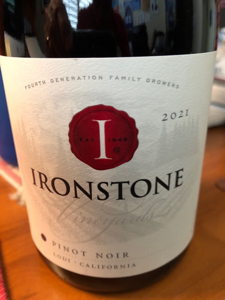 2021 Ironstone Vineyards Pinot Noir, USA, California, Central Valley
