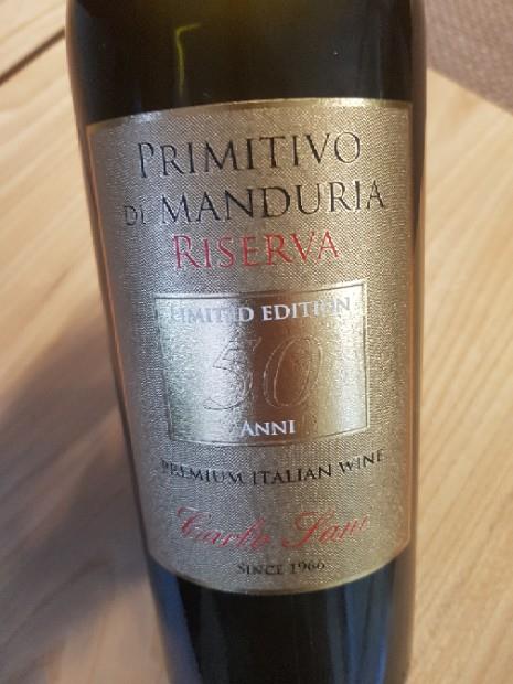 2016 Carlo Sani Primitivo di Manduria Riserva Limited Edition 50 Anni ...