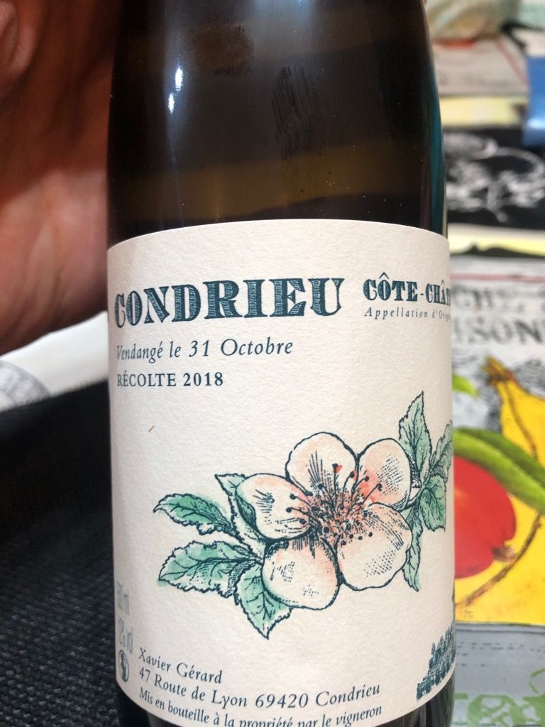 2018 Xavier Gerard Condrieu Liquoreux Côte Chatillon, France, Rhône