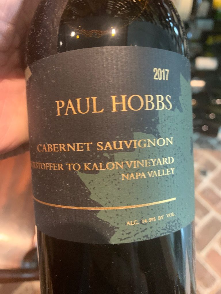 2017 Paul Hobbs Cabernet Sauvignon Beckstoffer To Kalon Vineyard, USA ...