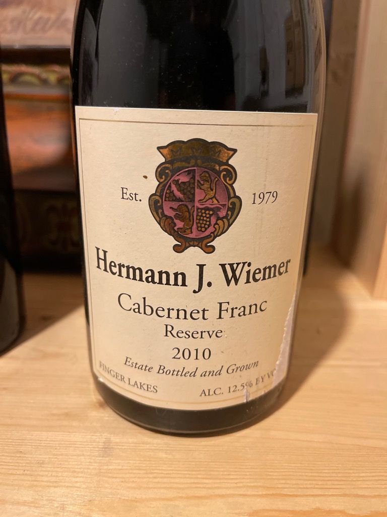 2013 Hermann J. Wiemer Cabernet Franc Reserve, USA, New York, Finger ...