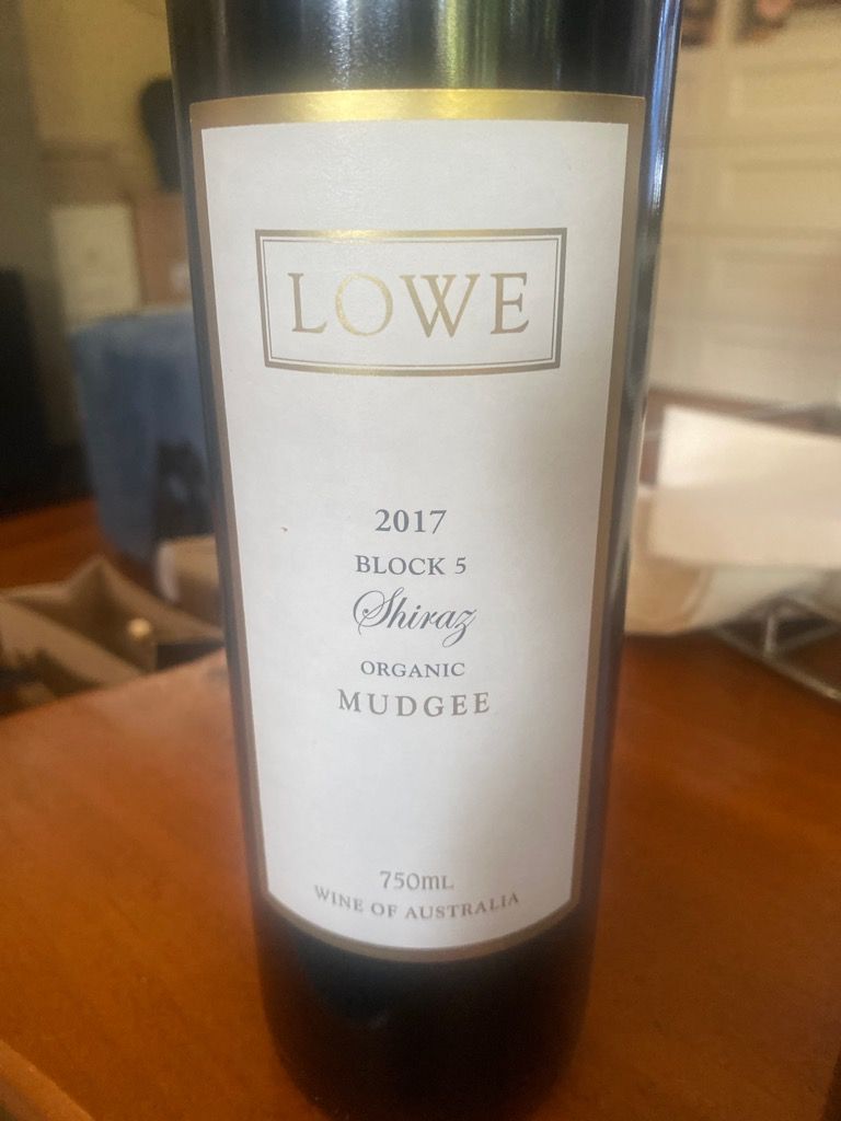 2017 Lowe Family Wines Shiraz Block 5 Mudgee, Australia, New South