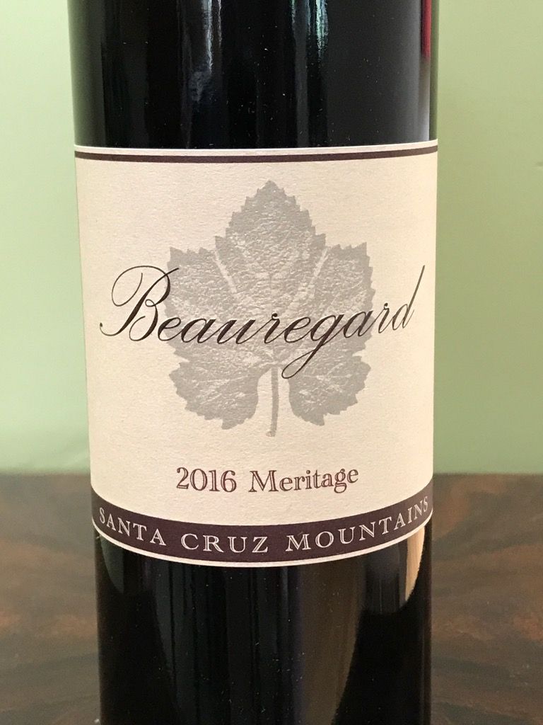 2016 Beauregard Vineyards Meritage Santa Cruz Mountains