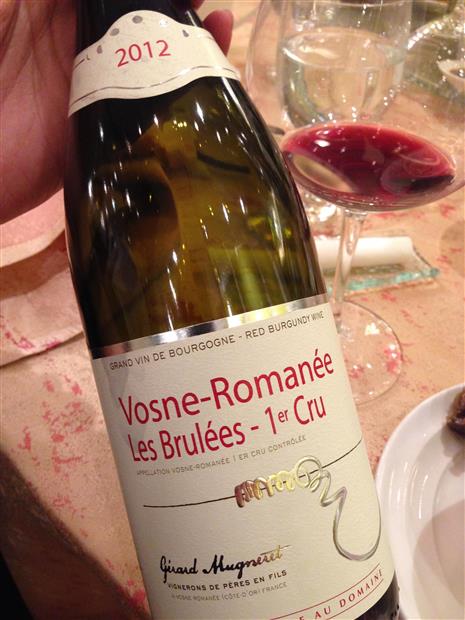 2012 Gérard Mugneret Vosne-Romanée 1er Cru Les Brulées - CellarTracker